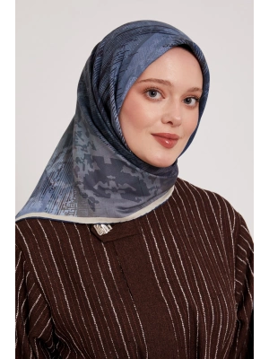 Levidor Royal Eşarp Batik Desen İndigo Mavi