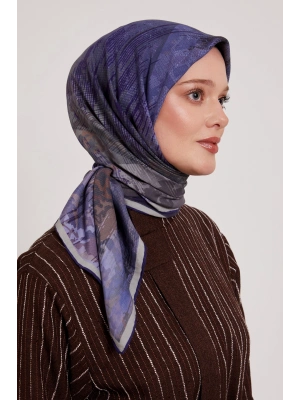 Levidor Royal Eşarp Batik Desen Lacivert