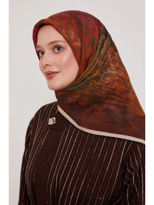 Levidor Royal Eşarp Batik Desen Taba