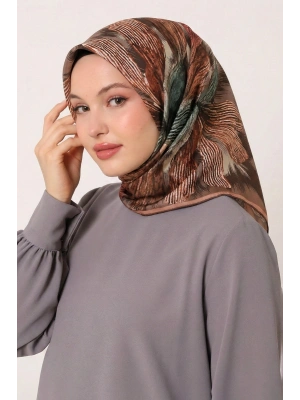 Levidor Tensel Eşarp Fırça Desen Kahve