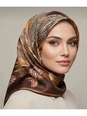 Levidor Tensel Eşarp Fırça Desen Acı Kahve