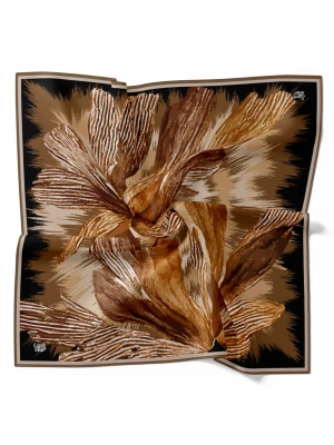 Levidor Tensel Eşarp Fırça Desen Sütlü Kahve