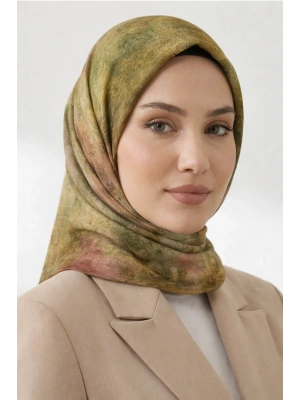 Levidor Tensel Eşarp Batik Desen Yeşil