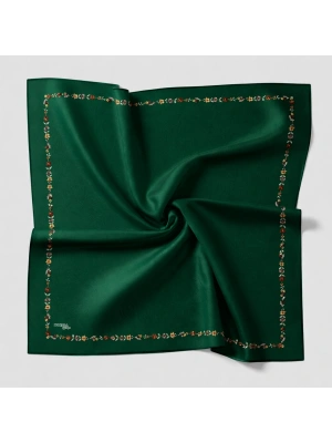 Bonjela Soft Eşarp Minimal Çiçek Desen Zümrüt