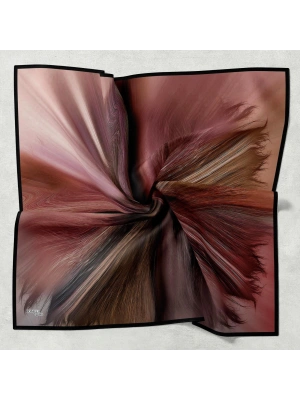 Bonjela Soft Eşarp Fırça Desen Siyah Bordo