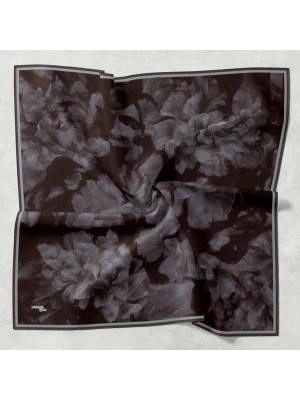 Bonjela Soft Eşarp D2 Çiçek Desen Pudra Kahve