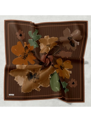 Mismara Organik Pamuk Eşarp D1 Acı Kahve