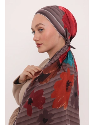 Mismara Organik Pamuk Eşarp D1 Pudra Vizon