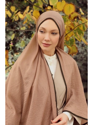 Mismara Müslin Biyeli Şal Bej