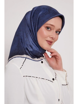 Levidor Kristal Eşarp Bulut Batik İndigo Mavi