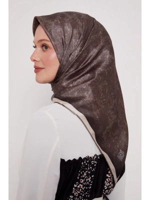 Levidor Kristal Eşarp Bulut Batik Koyu Vizon