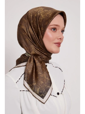 Levidor Kristal Eşarp Bulut Batik Haki