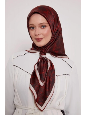 Levidor Kristal Eşarp Bulut Batik Bordo