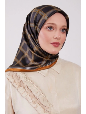 Levidor Kristal Eşarp Baklava Desen Siyah