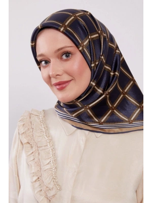 Levidor Kristal Eşarp Baklava Desen Lacivert