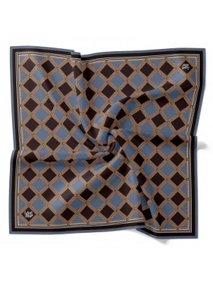 Levidor Kristal Eşarp Baklava Desen Kahve Mavi