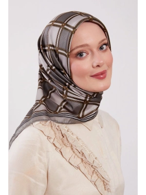 Levidor Kristal Eşarp Baklava Desen Küf Yeşili