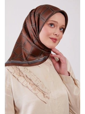 Levidor Kristal Eşarp Baklava Desen Acı Kahve