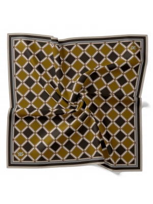 Levidor Kristal Eşarp Baklava Desen Füme Hardal