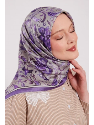Levidor Kristal Eşarp Lalezar Desen Lila