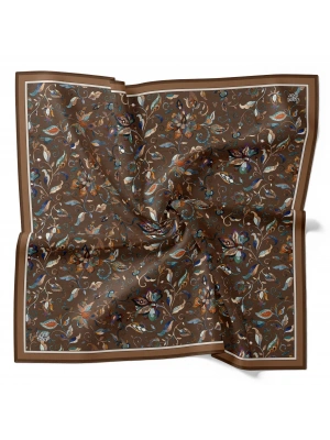 Levidor Kristal Eşarp Lalezar Desen Kahve