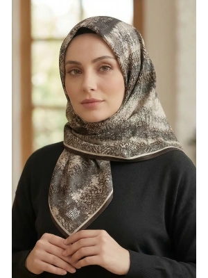 Levidor Kristal Eşarp Dalga Desen Yeşil