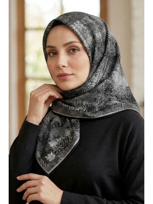 Levidor Kristal Eşarp Dalga Desen Siyah