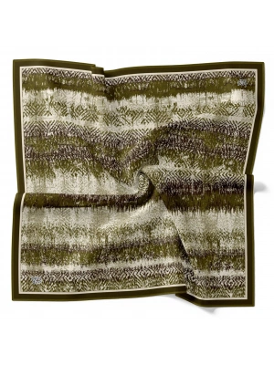 Levidor Kristal Eşarp Dalga Desen Haki