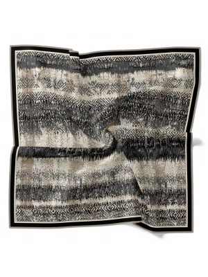 Levidor Kristal Eşarp Dalga Desen Siyah Vizon