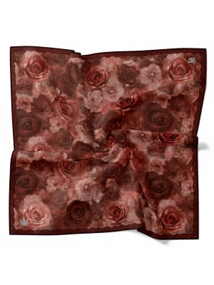 Levidor Kristal Eşarp Gül Desen Bordo