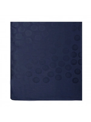 Şehri Şal Puantiye Desen Jakarlı Şal Lacivert