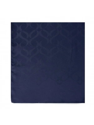 Şehri Şal Zincir Desen Jakar Şal Lacivert