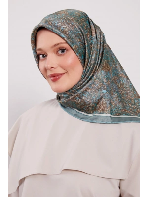 Levidor Kristal Eşarp Etnik Desen 2 Su Yeşili