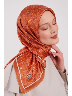 Levidor Kristal Eşarp Etnik Desen 2 Kiremit