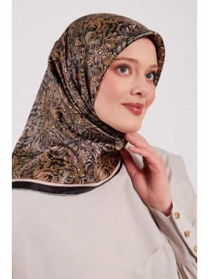 Levidor Kristal Eşarp Etnik Desen 2 Siyah Yeşil