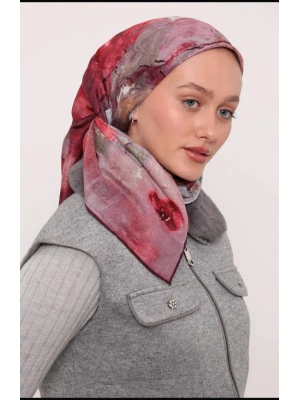 Mismara Organik Pamuk Eşarp D2 Bordo