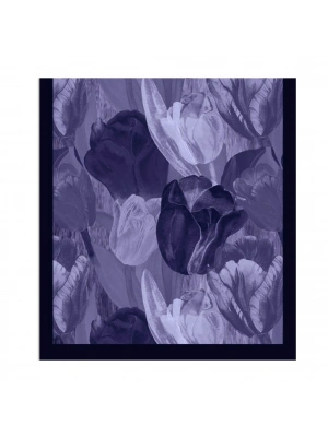 Şehri Şal Bambu Kraş Şal 6198 Lacivert