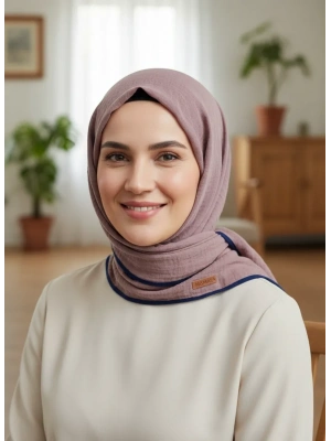 Mismara Müslin Biyeli Eşarp Gülkurusu