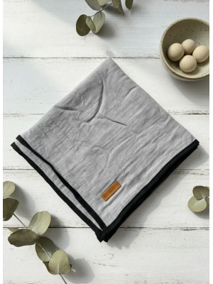 Mismara Müslin Biyeli Eşarp Gri