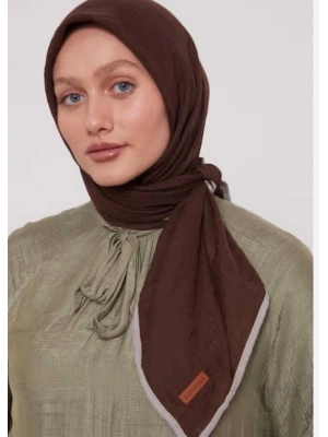 Mismara Müslin Biyeli Eşarp Acı Kahve