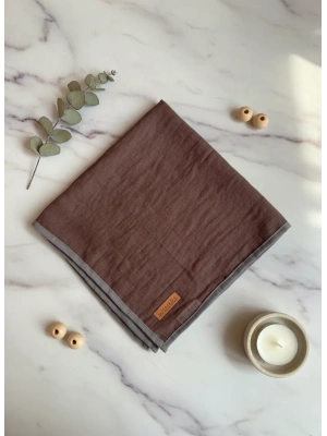 Mismara Müslin Biyeli Eşarp Çikolata