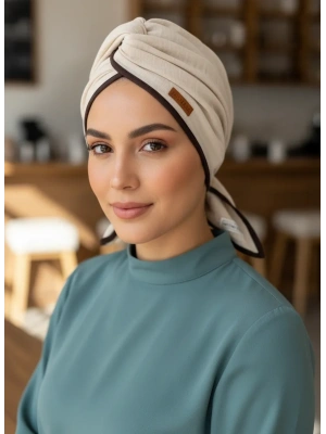 Mismara Müslin Biyeli Eşarp Taş Rengi