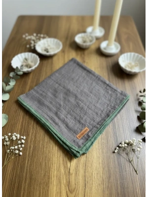 Mismara Müslin Biyeli Eşarp Vizon Yeşil