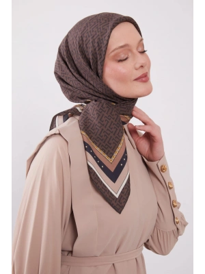 Levidor Royal Eşarp Kemer Desen Acı Kahve