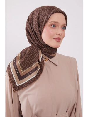 Levidor Royal Eşarp Kemer Desen Kahve