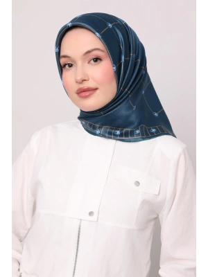 Levidor Kristal Eşarp D7 Petrol Mavi