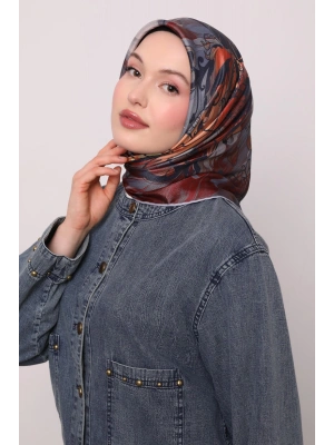 Levidor Kristal Eşarp Esinti Desen Lacivert Gri