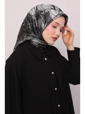 Levidor Kristal Eşarp Esinti Desen Siyah