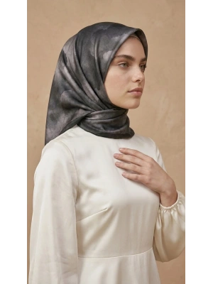 Levidor Kristal Eşarp Bulut Düşü Desen Siyah