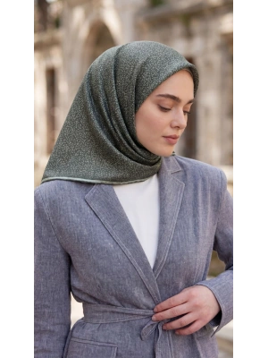 Levidor Kristal Eşarp Filiz Desen Haki
